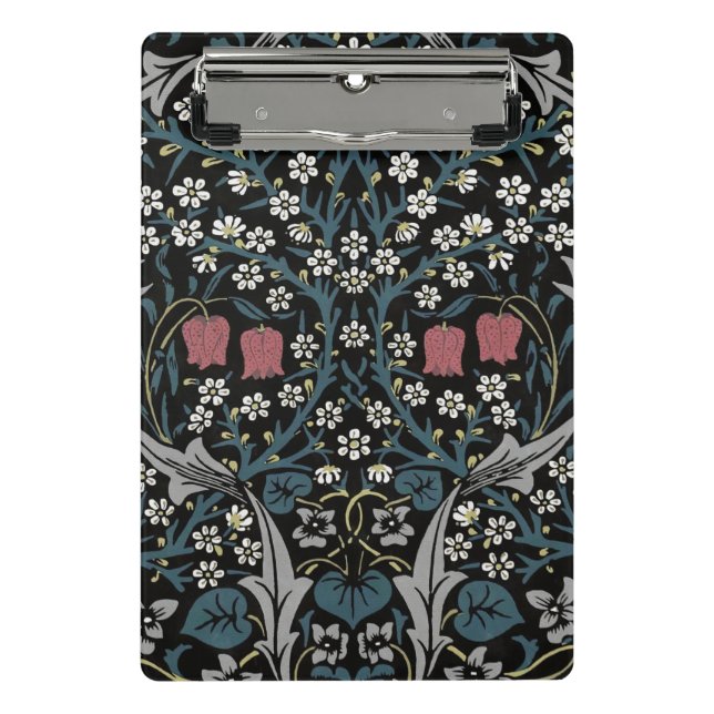 William Morris Blackthorn Floral Art Nouveau Mini Klemmbrett (Vorderseite)