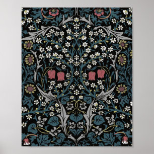 William Morris Blackthorn Floral Art Nouveau Poster