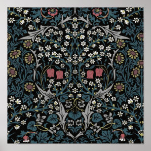William Morris Blackthorn Floral Art Nouveau Poster