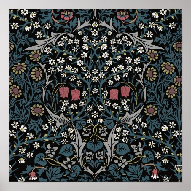 William Morris Blackthorn Floral Art Nouveau Poster (Vorne)