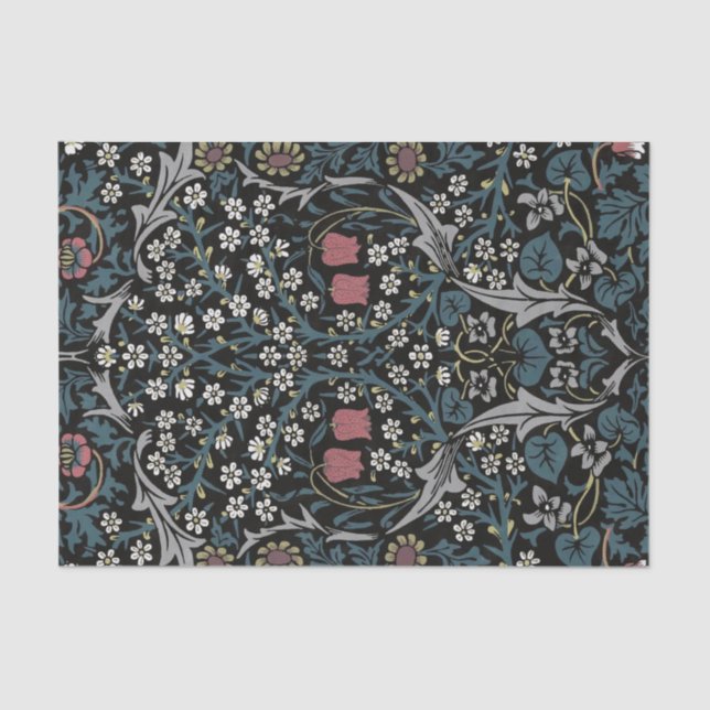William Morris Blackthorn Floral Art Nouveau Seidenpapier (Vorderseite)
