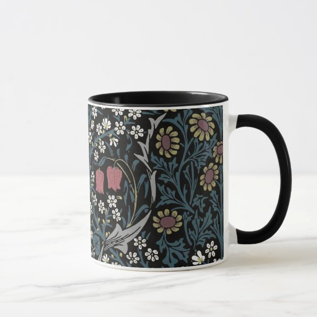 William Morris Blackthorn Floral Art Nouveau Tasse (Rechts)