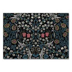 William Morris Blackthorn Floral Art Nouveau Tischnummer