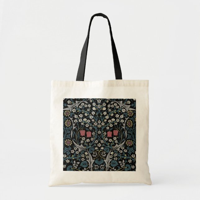 William Morris Blackthorn Floral Art Nouveau Tragetasche (Vorne)