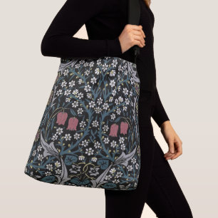 William Morris Blackthorn Floral Art Nouveau Tragetaschen Mit Langen Trägern