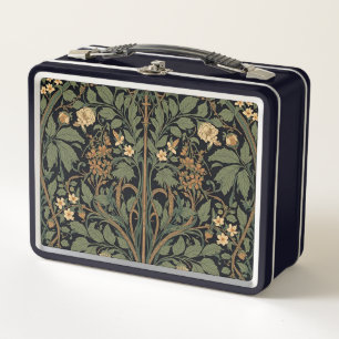 William Morris Blackthorn Florale Art Nouveau  Metall Brotdose