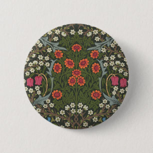 William Morris Blackthorn Garden Blume Classic Button