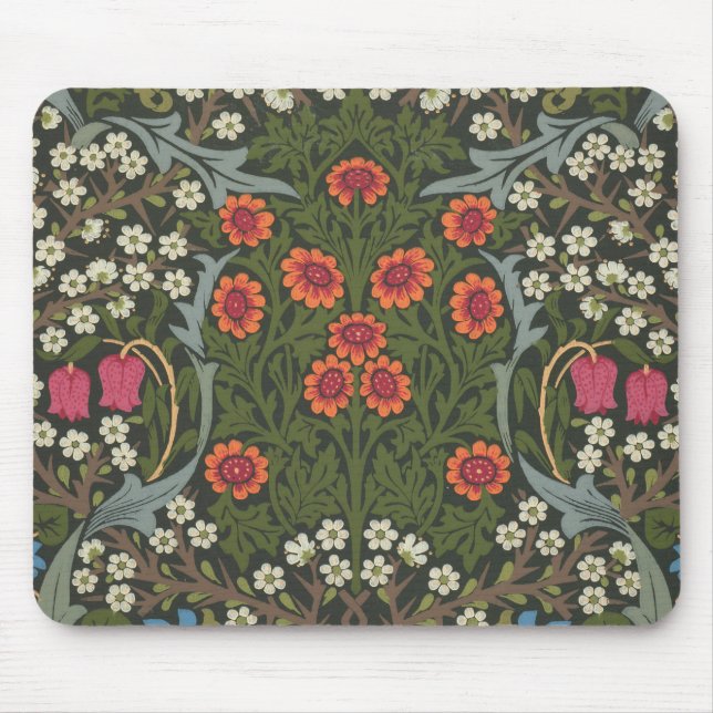 William Morris Blackthorn Garden Blume Classic Mousepad (Vorne)
