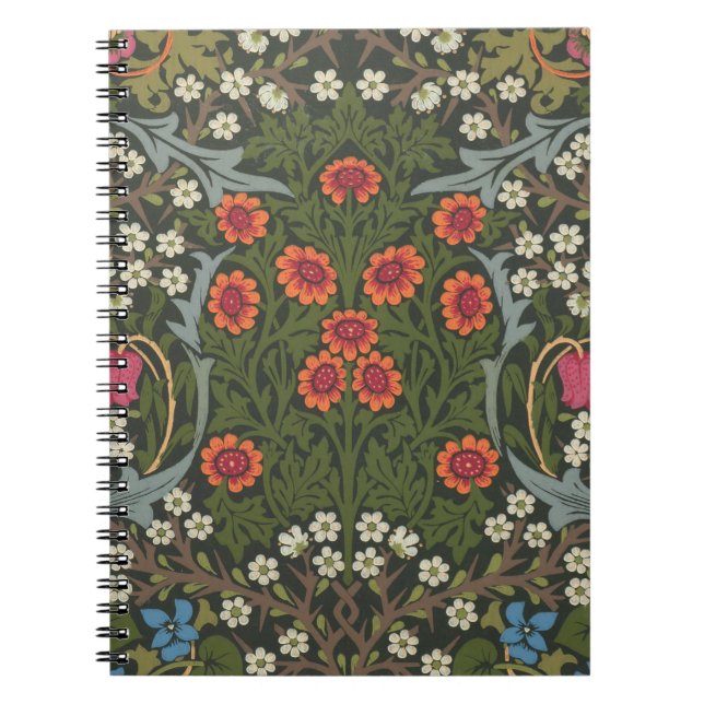 William Morris Blackthorn Garden Blume Classic Notizblock (Vorderseite)