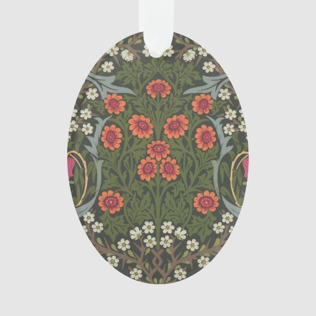 William Morris Blackthorn Garden Blume Classic Ornament (Vorderseite)