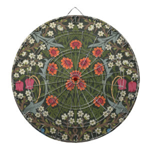William Morris Blackthorn-Gartenblume Klassiker Dartscheibe