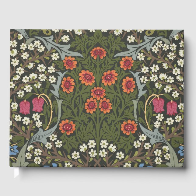 William Morris Blackthorn Gartenblume Klassiker Gästebuch (Vorderseite)
