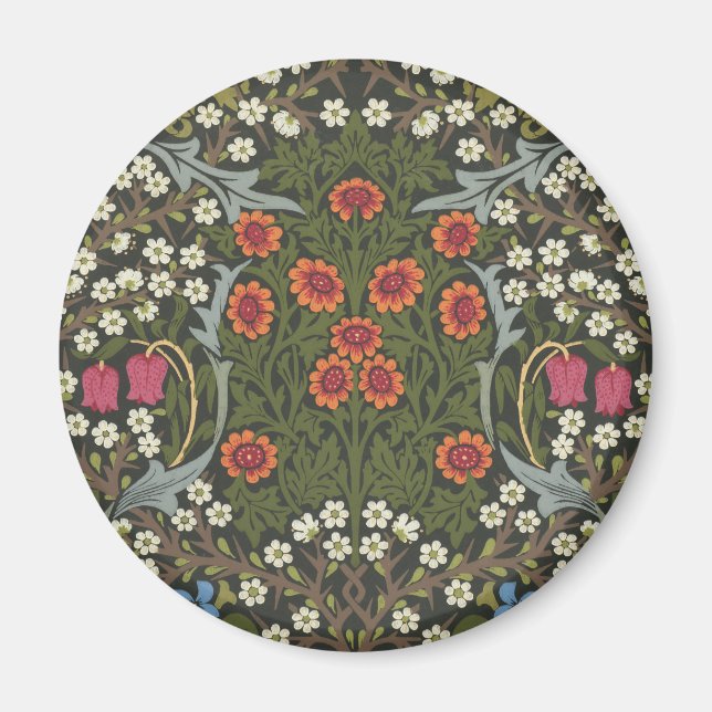 William Morris Blackthorn-Gartenblume Klassiker Magnet (Vorne)