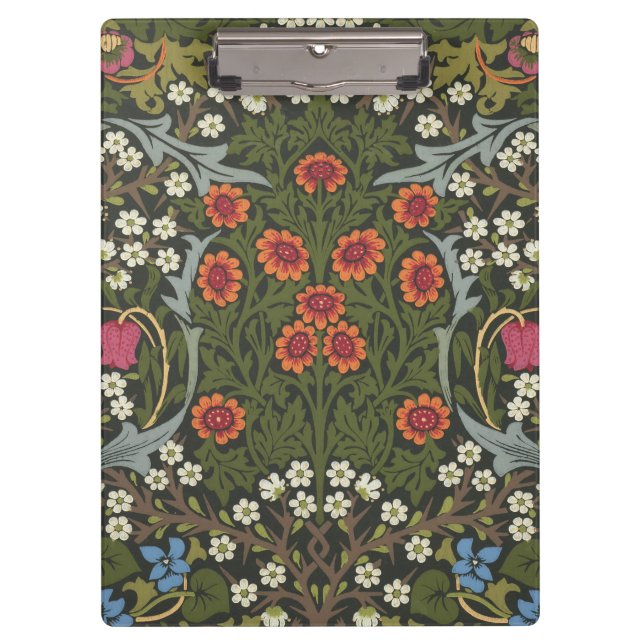 William Morris Blackthorn Gartenblumen Klassiker Klemmbrett (Vorderseite)