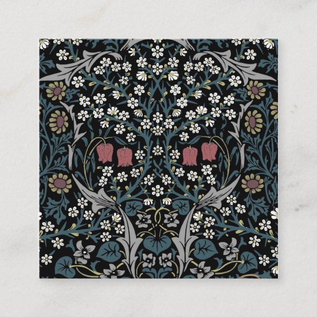 William Morris Blackthorn Quadratische Visitenkarte (Vorderseite)