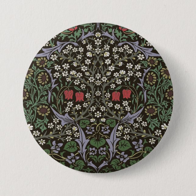 William Morris Blackthorn Tapestry Floral Button (Vorderseite)