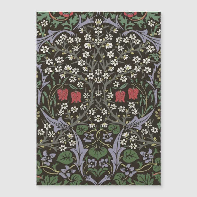 William Morris Blackthorn Tapestry Floral Magnetkarte (Vorderseite)