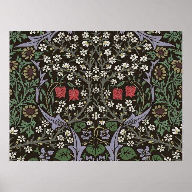 William Morris Blackthorn Tapestry Floral Poster (Vorne)