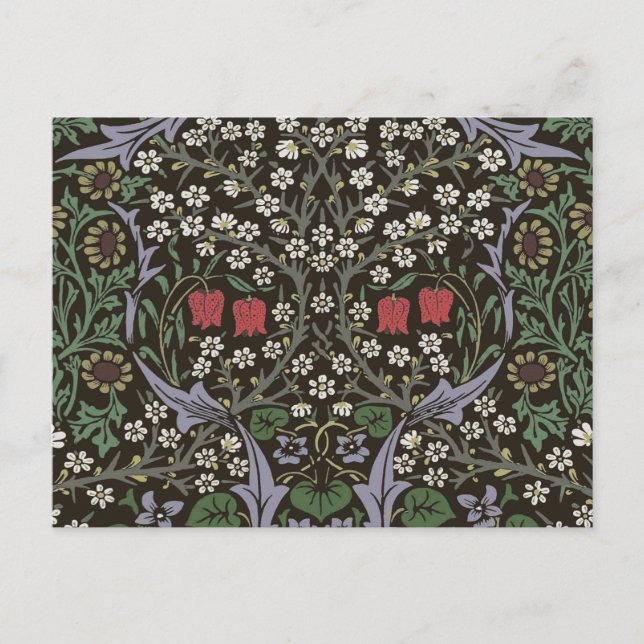 William Morris Blackthorn Tapestry Floral Postkarte (Vorderseite)