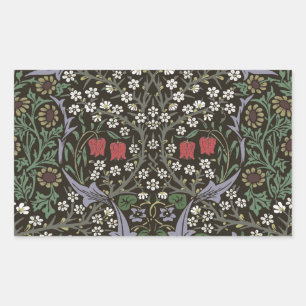 William Morris Blackthorn Tapestry Floral Rechteckiger Aufkleber
