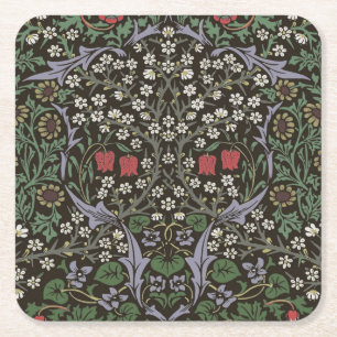 William Morris Blackthorn Tapestry Floral Rechteckiger Pappuntersetzer