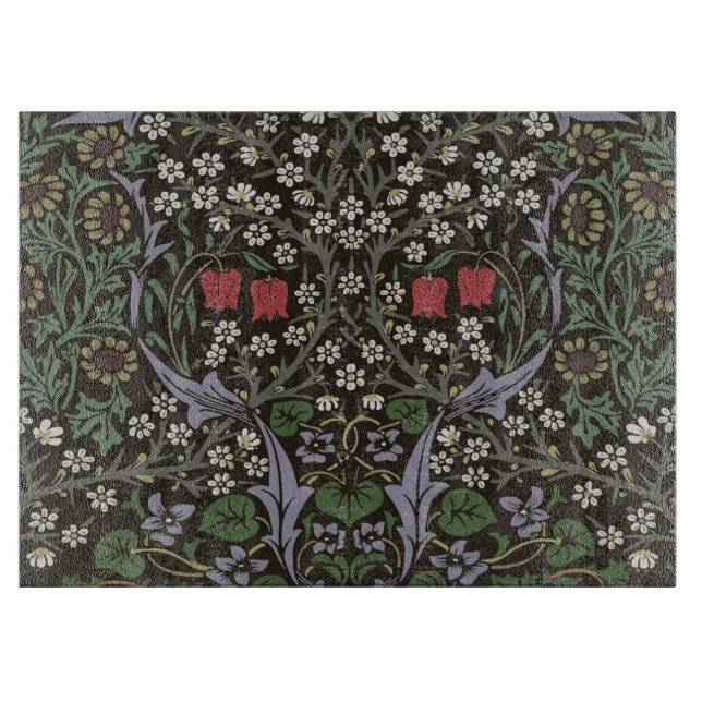 William Morris Blackthorn Tapestry Floral Schneidebrett (Vorderseite)