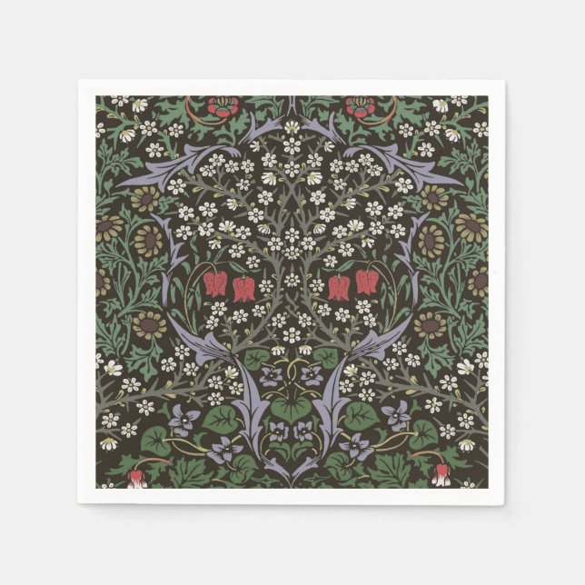 William Morris Blackthorn Tapestry Floral Serviette (Vorderseite)