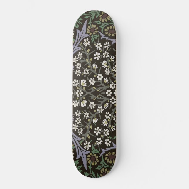 William Morris Blackthorn Tapestry Floral Skateboard (Vorderseite)