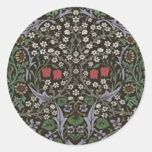William Morris Blackthorn Tapeten Blumenmuster Runder Aufkleber