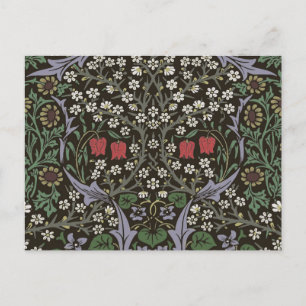 William Morris Blackthorn-Teppich Blumendesign Postkarte