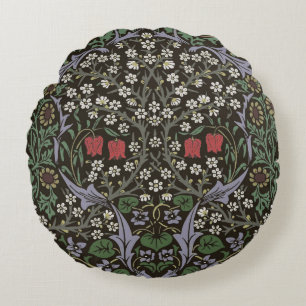 William Morris Blackthorn-Teppich Blumendesign Rundes Kissen