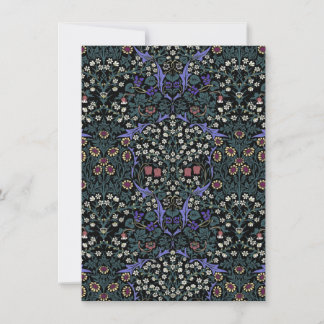 William Morris Blackthorn Victorian Botanical Mitteilungskarte