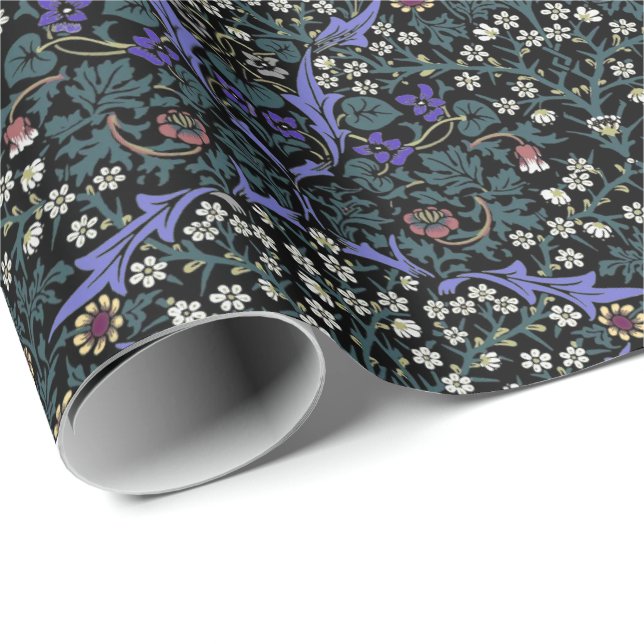 William Morris Blackthorn viktorianische Tapete Geschenkpapier (Rolleneckpunkt)