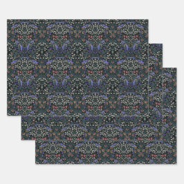 William Morris Blackthorn viktorianische Tapete Geschenkpapier Set