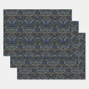 William Morris Blackthorn viktorianische Tapete Geschenkpapier Set