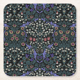 William Morris Blackthorn viktorianische Tapete Rechteckiger Pappuntersetzer
