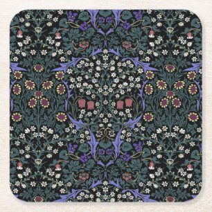 William Morris Blackthorn viktorianische Tapete Rechteckiger Pappuntersetzer