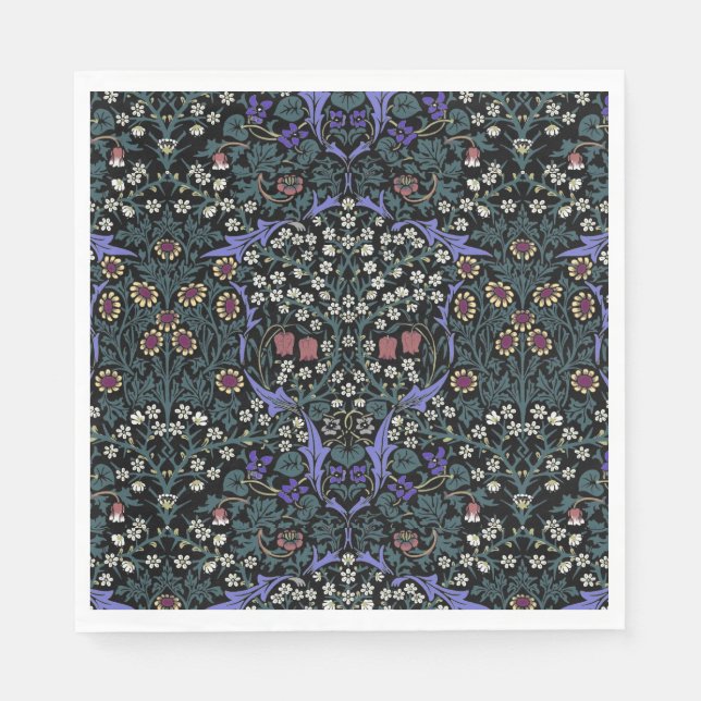 William Morris Blackthorn viktorianische Tapete Serviette (Vorderseite)