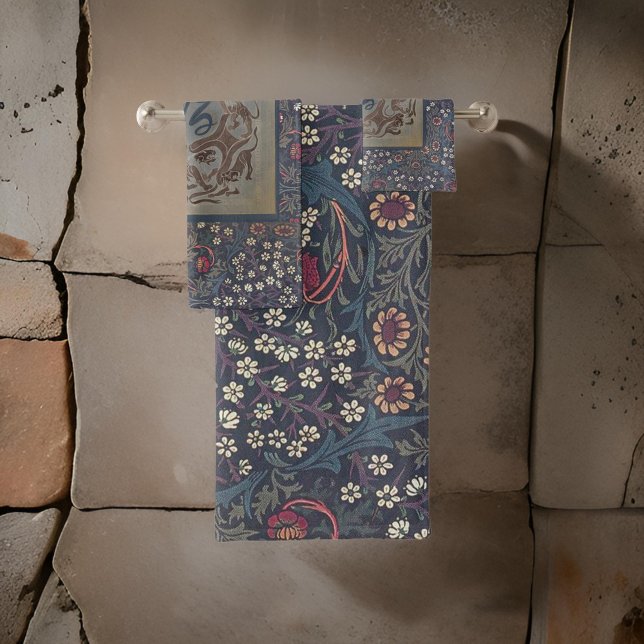 William * Morris Blackthorne Monogramm | Badhandtuch Set (Von Creator hochgeladen)