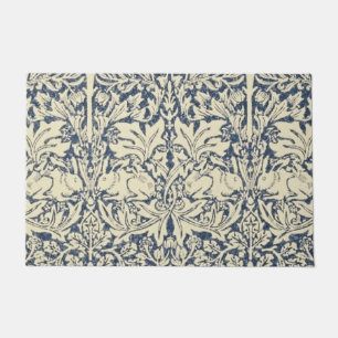 William Morris, Blau grau, Muster, Jugendstil, Vin Fußmatte