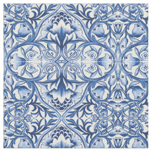William Morris - Blau-Weiß-Blume Stoff