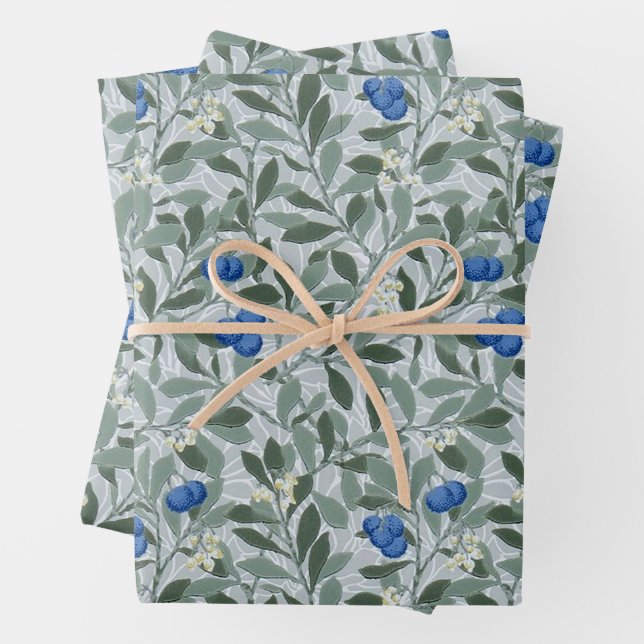 William Morris, Blaubeere Geschenkpapier Set (Beispiel)
