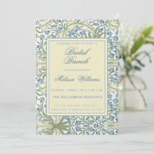 William Morris - Blaue Glockenblumen Hochzeitsbrun Einladung