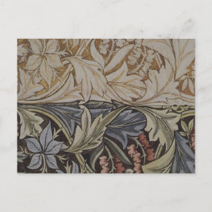 William Morris Blauglockentapete Botanischer Klass Postkarte