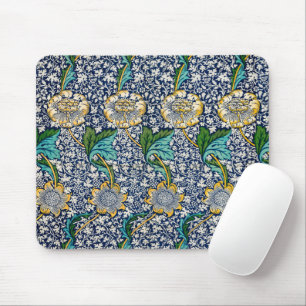 William Morris bläulich gelb Vintag Mousepad