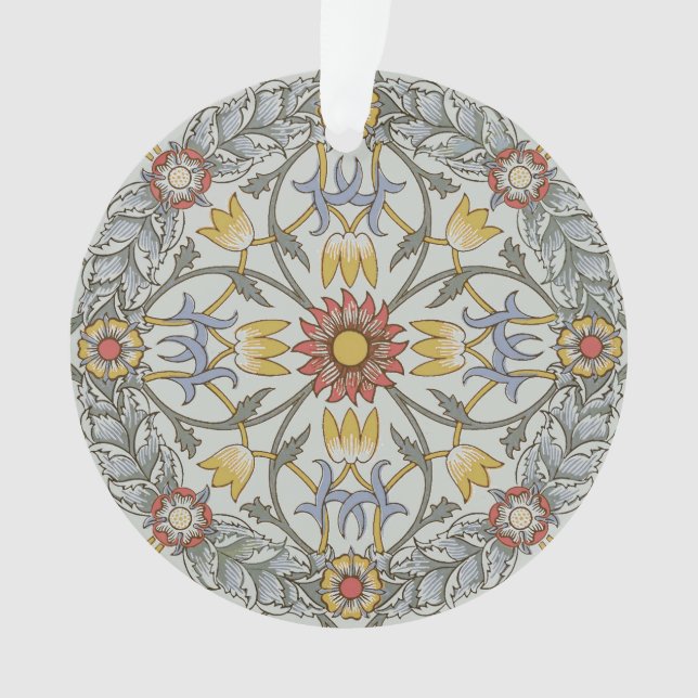 William Morris Bloral Circle Blume Illustration Ornament (Vorderseite)