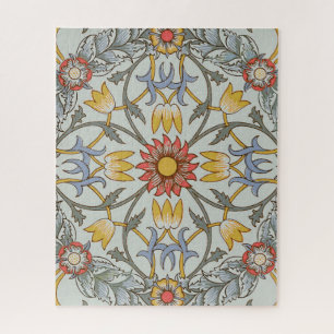 William Morris Bloral Circle Blume Illustration Puzzle