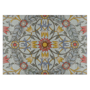 William Morris Bloral Circle Blume Illustration Schneidebrett