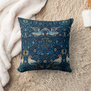 William Morris Blue Birds Floral-Teppich Klassiker Kissen