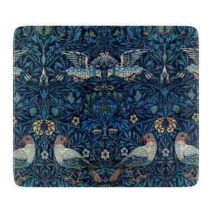William Morris Blue Birds Floral-Teppich Klassiker Schneidebrett